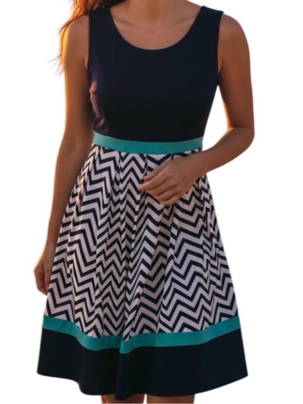 Chevron Midi Dress